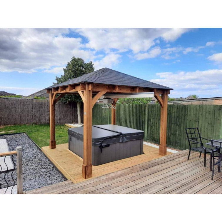 Dunster House 1.5m x 3m Solid Wood Patio Gazebo Wayfair.co.uk